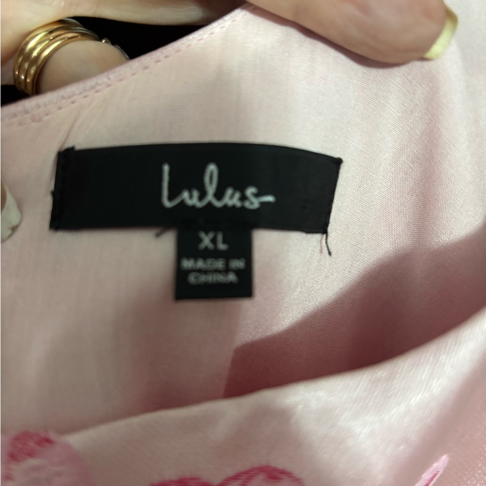 Lulu's Pink Floral Dress - Picture 3 of 3